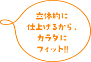 【立体的に仕上げるから、カラダにフィット！！】